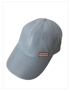 Hunter Light Blue Faux Leather Trucker Ball Cap NWOT
